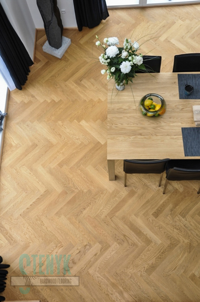70mm Fishbone parquet, Select grade in the 2-storey house
